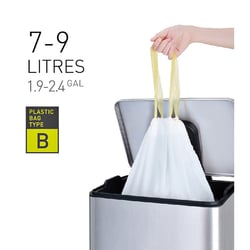 Afvalzak EKO met  trekband 7-9 liter type B wit artikel afbeelding