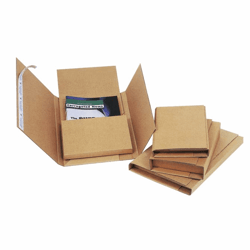 Zelfklevende boekverpakking 250x180x10-90mm, kleur bruin, microgolf artikel afbeelding