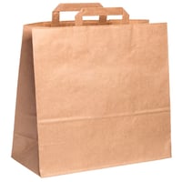 papieren draagtassen eco-bruin middel 26×17×26 cm verpakt per 400 Stuks model blanco bruin