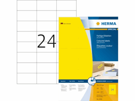 Etiket HERMA 4406 70x37mm geel 2400 etiketten