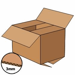 Kartonnen doos 305x220x200 mm, bruin, enkelgolf 3 mm, Fefco 0201, A4 artikel afbeelding