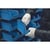 Naadloos rondgebreide polyester handschoenen met een gedipte PU palmcoating en manchet.
