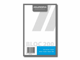 AURORA Kladblok 135 x 210 mm geruit 5 mm (pak 5 stuks)
