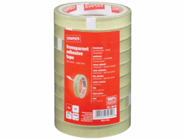 Staples Plakband 15 mm x 66 m, asgat 76 mm (pak 10 x 66 meter)