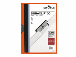 Klemmap Durable Duraclip A4 3mm 30 vellen oranje