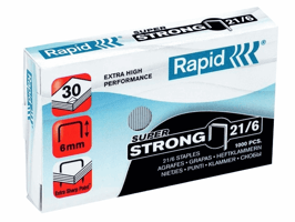 Nieten Rapid 21/6 gegalvaniseerd super strong 1000 stuks