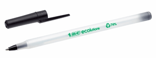 BALPEN BIC ECOLUTIONS ROUND STIC ZWART artikel afbeelding