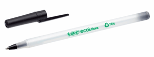 Balpen Bic ecolutions round stic medium zwart