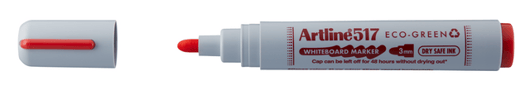 Whiteboardmarker Artline 517 Dry Safe Eco rond medium rood