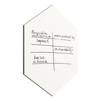 Design whiteboard plaatstaal, geëmailleerd - zeshoekig Ø