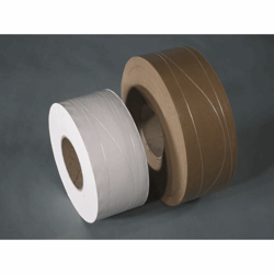 Natplakband 2-voudig met draad versterkt, bandlengte 200 m bruin, 60 mm breed, VE = 12 rollen