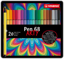 Viltstift STABILO Pen 68 blik assorti
