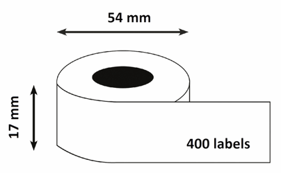 LABEL ETIKET QUANTORE DK-11204 17MMX54MM WIT artikel afbeelding