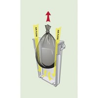 Sorteerstation voor kringloopmateriaal, set van 2 SLIM JIM® tuimeldeksel/flesinworp grijs