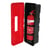 Brandblusserbox, zwart/rood voor brandblussers van 6/12 kg h x b x d = 670x310x250 mm