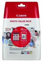 INKCARTRIDGE CANON CLI-581 + 50VEL FOTOPAP 10X15CM artikel afbeelding