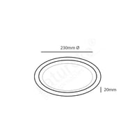 Suikerriet bord 23cm Ø, kleur wit