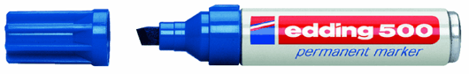 Edding Permanent marker 500 2 - 7 mm, blauw (pak 10 stuks) artikel afbeelding