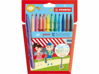 VILTSTIFT STABILO POWER NON-PERM 12ST 280/12 ASS  artikel afbeelding