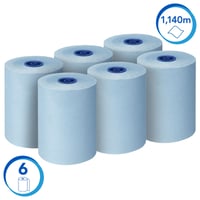 Handdoekrol KC Scott Essential Slimroll 1-laags 190m blauw 6696