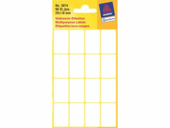 ETIKET AVERY ZWECK 3074 29X18MM 96ST artikel afbeelding