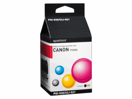 Inktcartridge Quantore alternatief tbv Canon PGI-520 CLI-521 2 zwart + 3 kleuren