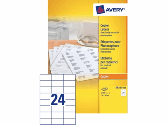 ETIKET AVERY DP247-100 70X37MM 2400ST artikel afbeelding