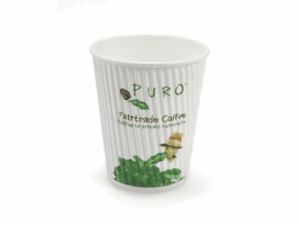Beker Puro ripple 180cc karton wit/ds500 artikel afbeelding