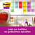 Memoblok Post-it 654 Super Sticky 76x76mm 90 vel rainbow