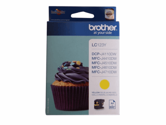 INKCARTRIDGE BROTHER LC-123 GEEL artikel afbeelding
