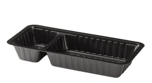 A-Bakje Type A22 ( A9+saus) 203x95x36 PS Zwart Inhoud 350CC. Sausinhoud 100CC. Doosinhoud 1000 St.