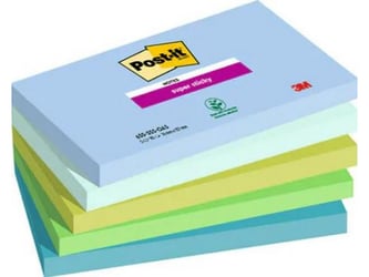 Super Sticky Notes, Oasis Colour Collection, 76 x 127 mm