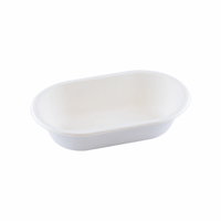 Suikerriet fritesbakje ovaal 179x109x43mm, kleur wit