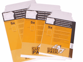Envelop CleverPack karton B4 250x353mm wit pak à 5 stuks