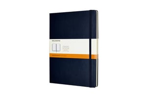 Notitieboek Moleskine XL 190x250mm lijn sapphire blue
