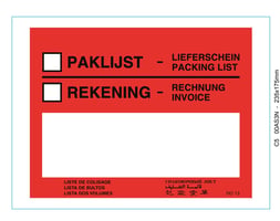 JIPSNEL Doculop© A5-C5 Paklijst Rekening- Paklijst enveloppen
