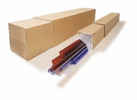 Telescoopverpakking 400x300x1200/2100mm, kleur bruin, BC-Golf 7mm (bodem) artikel afbeelding