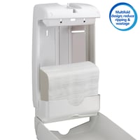 Handdoek Scott Slimfold m-vouw 1-laags 19x29,5cm wit 16x110st 5856