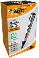 Viltstift Bic 2300 ecolutions schuin medium zwart doos à 12 stuks