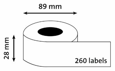 LABEL ETIKET QUANTORE 99010 89MMX28MM ADRES WIT artikel afbeelding