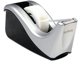 Scotch® C60 Plakbandhouder, 19 mm x 33 m, Zilver / Zwart, met 1 rol Magic™ tape