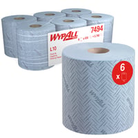 Poetsrol KC WypAll 7494 L10 1-laags 18,3cmx239m 630 vel blauw
