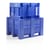 Grote bak van HDPE blauw