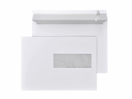 Staples Venster envelop Peel & Seal klep EA5 EA5 156 x 220 mm, 80 g/m², venster rechts (doos 500 stuks)