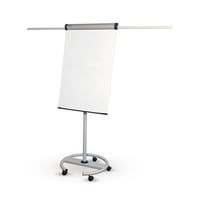 Flip-over, ronde voet bordhoogte 970 mm wit