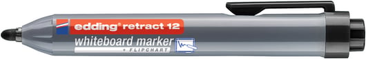 Viltstift edding 12 whiteboard drukknop rond 1.5-3mm zwart