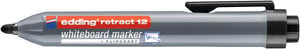 Viltstift edding 12 whiteboard drukknop rond 1.5-3mm zwart