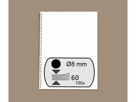 Draadrug Fellowes 8mm 34-rings A4 zwart 100 stuks