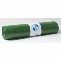 Standaard afvalzakken, LDPE, 120 l VE = 250 stuks, b x h = 700x1100 mm (Kleur: Groen; Materiaal: LDPE; Materiaaldikte: 37 µm; Staffel: 1 Pak à 250 Stuks)