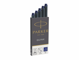 Parker Quink Vulpen Inktpatroon, Blauw (pak 5 stuks)